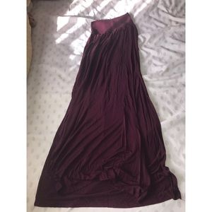 Maroon Maxi Skirt
